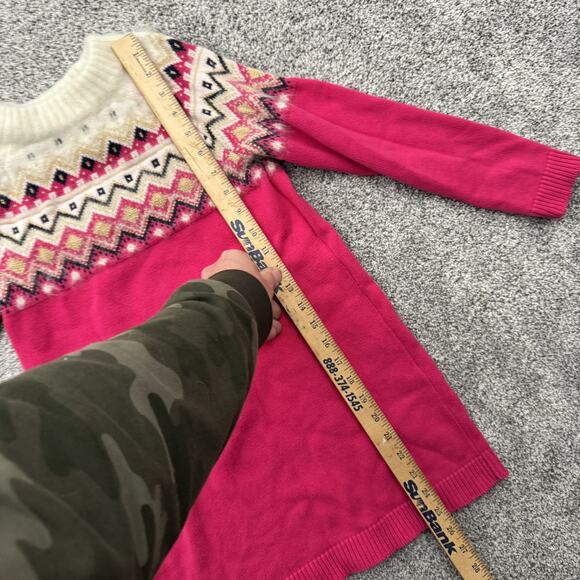 Gymboree Sweater Dress Girls 10 Fair Isle Yoke Winter Nordic Scandinavian Cozy - Picture 2 of 7